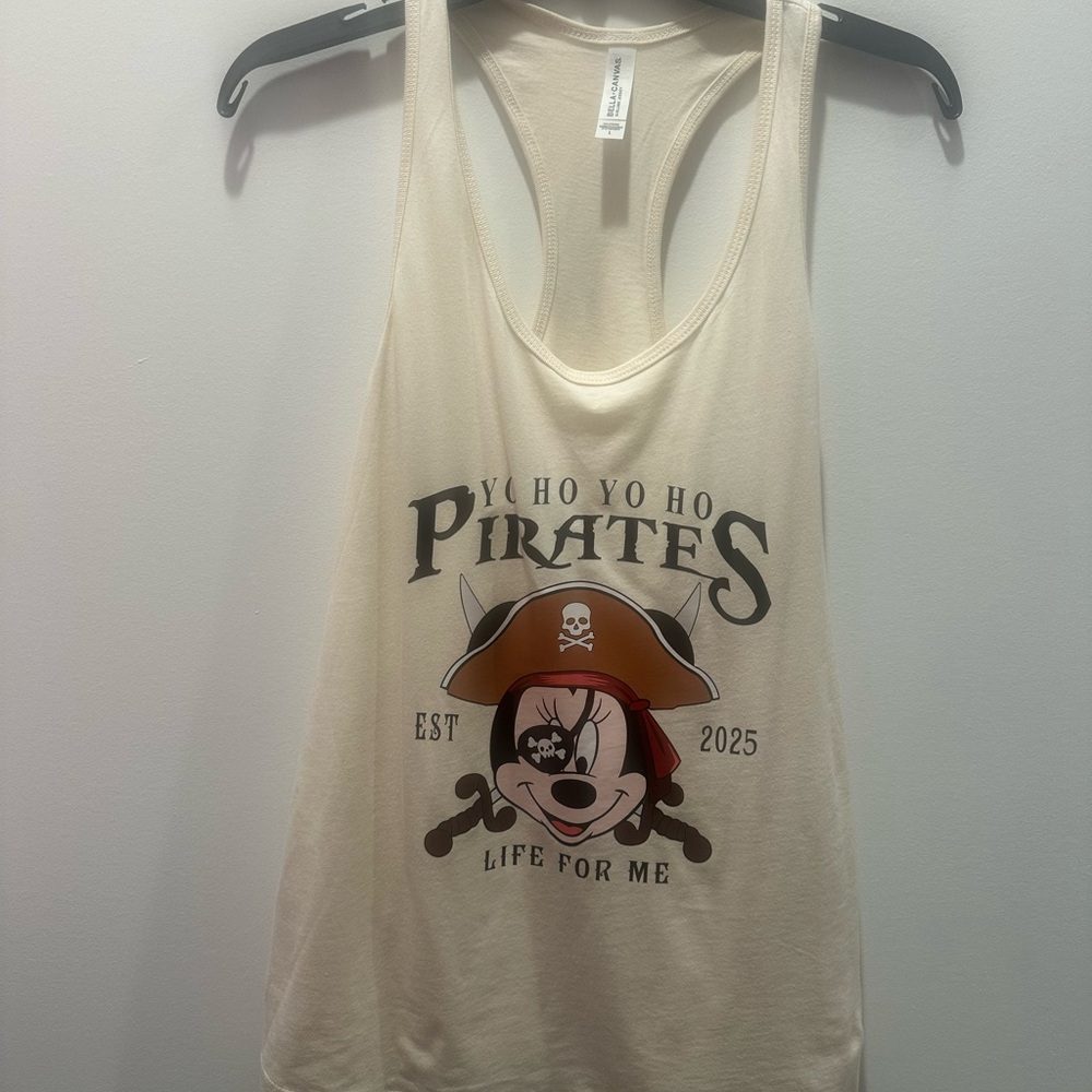 Disney Minnie Cream Pirate Graphic Tank Top